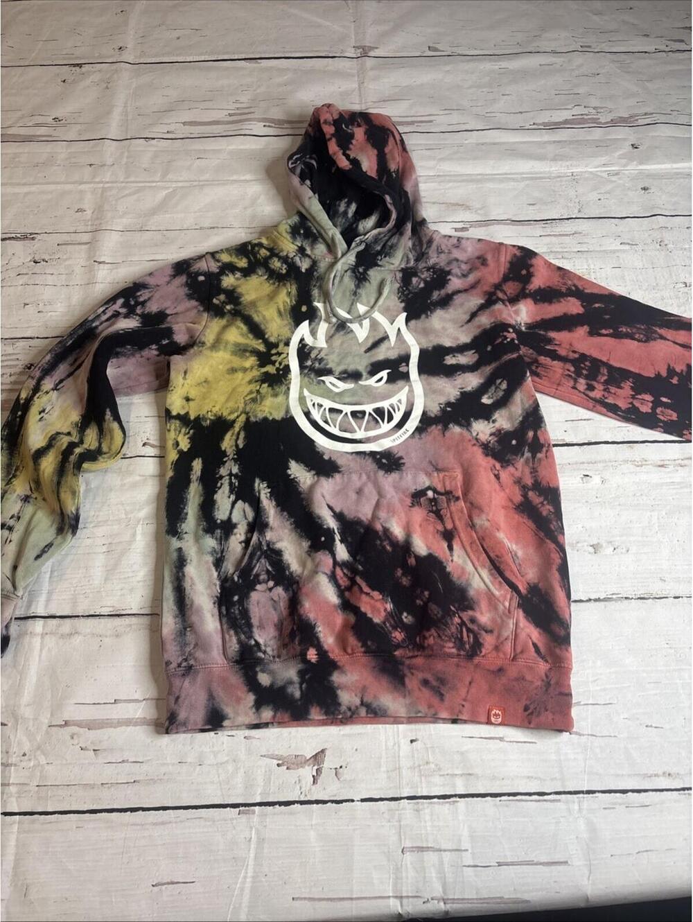 Spitfire Hoodie S Tie Dye Flameboy Bighead Skateboard Grunge 90 Read Description